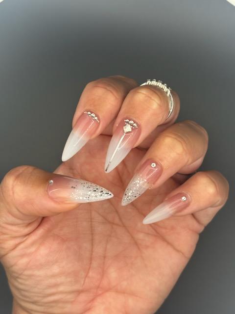 White Sparkle Ombre