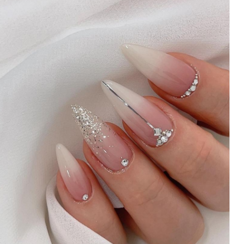 White Sparkle Ombre